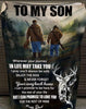 Gift For Hunting Lover Gift For Dad Wherever Your Journey In Life Deer Hunting Dad To Son Custom Blanket HG