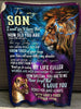 Lion To My Son Sherpa and Quilt Blanket HG To My Son Lion Blanket