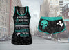 Teal Color Warning I Belong To My Husband Tank and Short Set