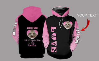 Gift For Mom Poodle Mom Personalized US Unisex Size Hoodie Gifts For Dog Lovers