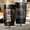 Black Pride Black Queen Nutritional Facts Tumbler LN
