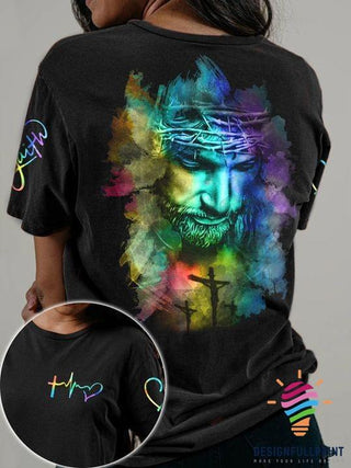 Gift For Christian Faith Over Fear Shirt T Shirt LH Jesus Loves You Shirt Gift For Christian