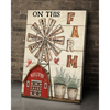 On This Farm We Do Family Faith Love Farm Family Link Wall Art Canvas PA Gift For Farmer