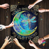 Gift For Dragonfly Lover Beautiful Dragonfly Mandala Moon Puzzle Jigsaw Puzzle LN