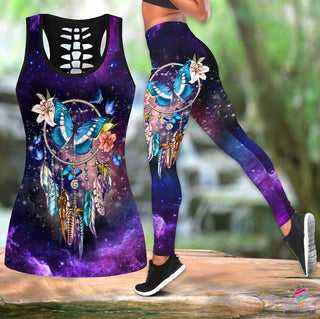 Gift For Butterfly Lover Butterfly Dreamcatcher Tank Top And Leggings Set NHD