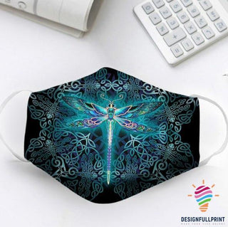Gift For Dragonfly Lover Blue Dragonfly String Lights Mask 3 Pack LN