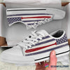 America Flag Tie LowTop Canvas Shoes NHD
