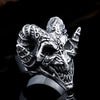 Skull Horn Punk Biker Ring