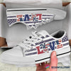 Gift For Turtle Lover Love Turtle American Flag Lowtop Canvas Shoes NHD