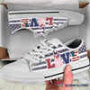 Love Pig America Flag Lowtop Canvas Shoes NHD