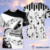 Piano Music Notes Batwing T Shirt LH Gift For Piano Lover