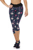 Workout Capri Skull Leggings - designfullprint