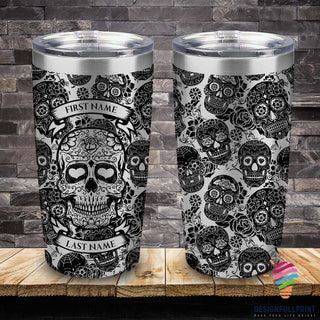 Skull Gift Skull Tumbler Sugar Skull Tumbler LH