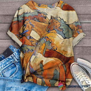 Gift For Horse Lover Vintage Horse 3D T-Shirt LN