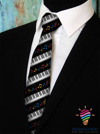 Gift For Music Lover Piano Tie LH Music Tie Gift For Piano Lover