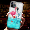 Sandy Toes And Salty Lips Cute Pink Flamingo Phone Case NH