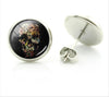 Rock Punk Skull Heart Stud Earrings