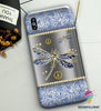 Gift For Dragonfly Lover Blue Dragonfly With Peace Symbol And Diamond Phone Case LN