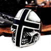 Cross Skull Stainless Steel Biker Ring
