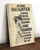 Gift For Dad Dear My Daughter Dad Daughter Strong Bond Gift For Daughter Baby Lioness Wall Art Canvas PA