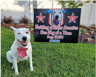 Dog Yard Sign LH