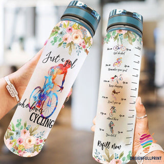 Just A Girl Who Love Cycling Water Track Bottle NHD