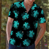Gift For Turtle Lover Blue Turtle Flower Hawaii Shirt Button Shirt NHD