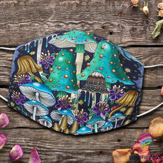 Gift For Hippie Mushroom Mask Cloth Mask Face Mask LH Hippie Mask
