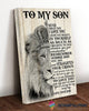 To My Son Lion King Lion Child Family Link Family Family Gift Wall Art Canvas PA