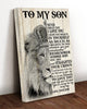To My Son Lion King Lion Child Family Link Family Family Gift Wall Art Canvas PA