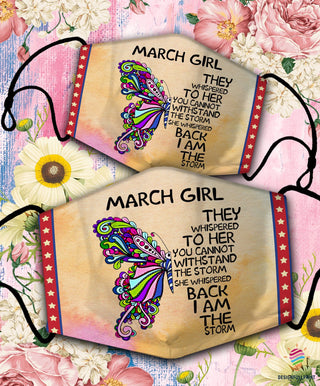 Gift For Butterfly Lover Butterflies March Girl Mask 3 pack LN