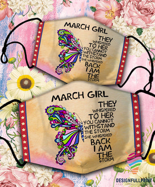 March Birthday March Girl Mask Cloth Mask LH Cloth Mask