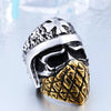 Biker Punk Cross Skull Stainless Steel Ring