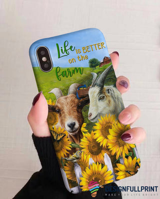 Cow Life Is Better On The Farm Print Phone Case LN Gift For Farmer