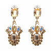 Crystal Fashion Statement skull Long Earrings