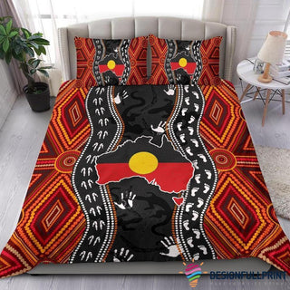Aboriginal Bedding Set Australia Indigenous Map HG