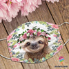 Sloth Rose Cloth Mask LN