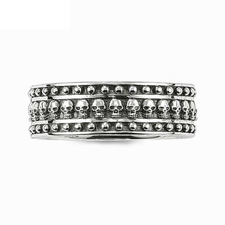 Punk Style Silver Color Skull Ring