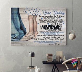Gift For Dad Dear Daddy Do You Remember The First Time You Laid Eyes On Poster LN