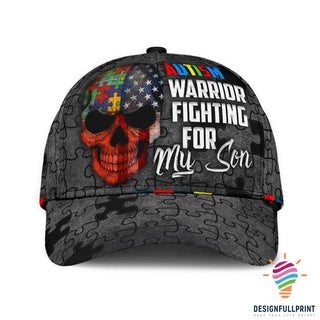 Autism Warrior Fighting For My Son Cap LN Autism Gift