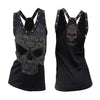 Sexy Sleeveless Rose Skulls Back Plus Size Tank Top For Women - designfullprint