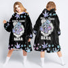 Hippie Gift Hologram Pot Leaf Dont Care Bear 420 Wearable Blanket Snug Hoodie