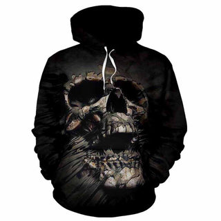 3D Rip Through Skull Unisex Hoodie 026