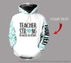 Gift For Teacher Multicolor Teacher Strong No Matter The Distance Personalized Unisex Hoodie
