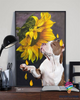 Bulldog Sunflower Farmer Canvas Art and Poster CM Gifts For Dog Lovers Gift For Farmer