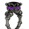 Black Skull Lord Stone Ring