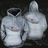 3D White Snake Printed Hoodie 006 - designfullprint
