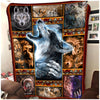 Gift For Wolf Lover Native Wolf Fleece Blankets, Native American Blanket Wolf Blanket Wolves Blanket HG american wolf wolves in native american culture