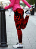 Women Elastic Skinny Sexy Sugar Skull Gym Fitness Sport Leggings 014 - designfullprint