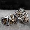 Stainless Steel Skull Masonic Ring